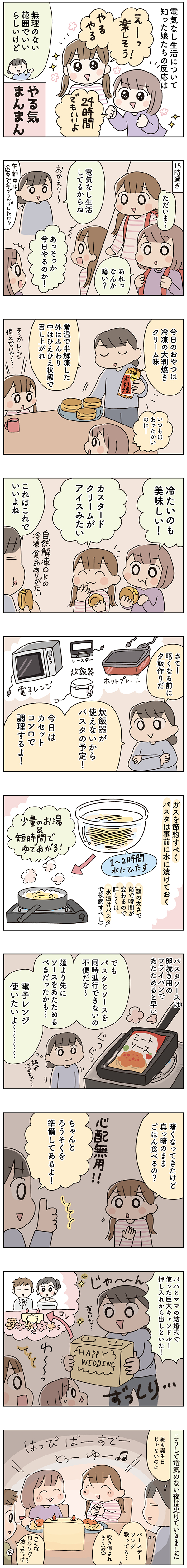 電気なし生活こたきさえ平日夜編
